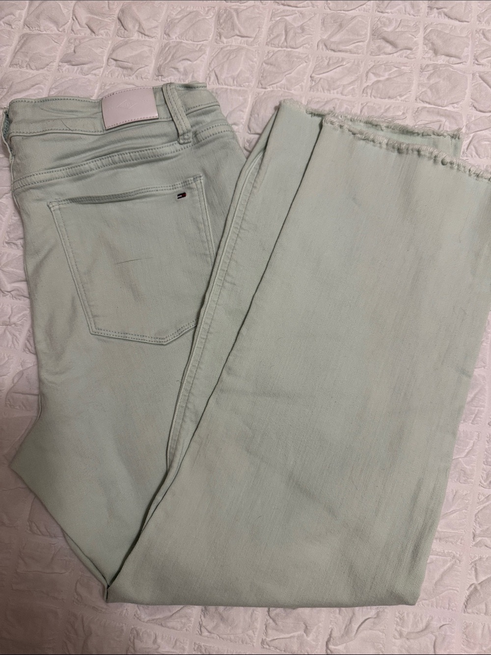 Tommy Hilfiger Mint Green Wide-Leg Jeans